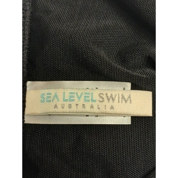 Sea Level Swim Bikini Bottom Sz 4 Black High Waist Australia $72 - Picture 8 of 12
